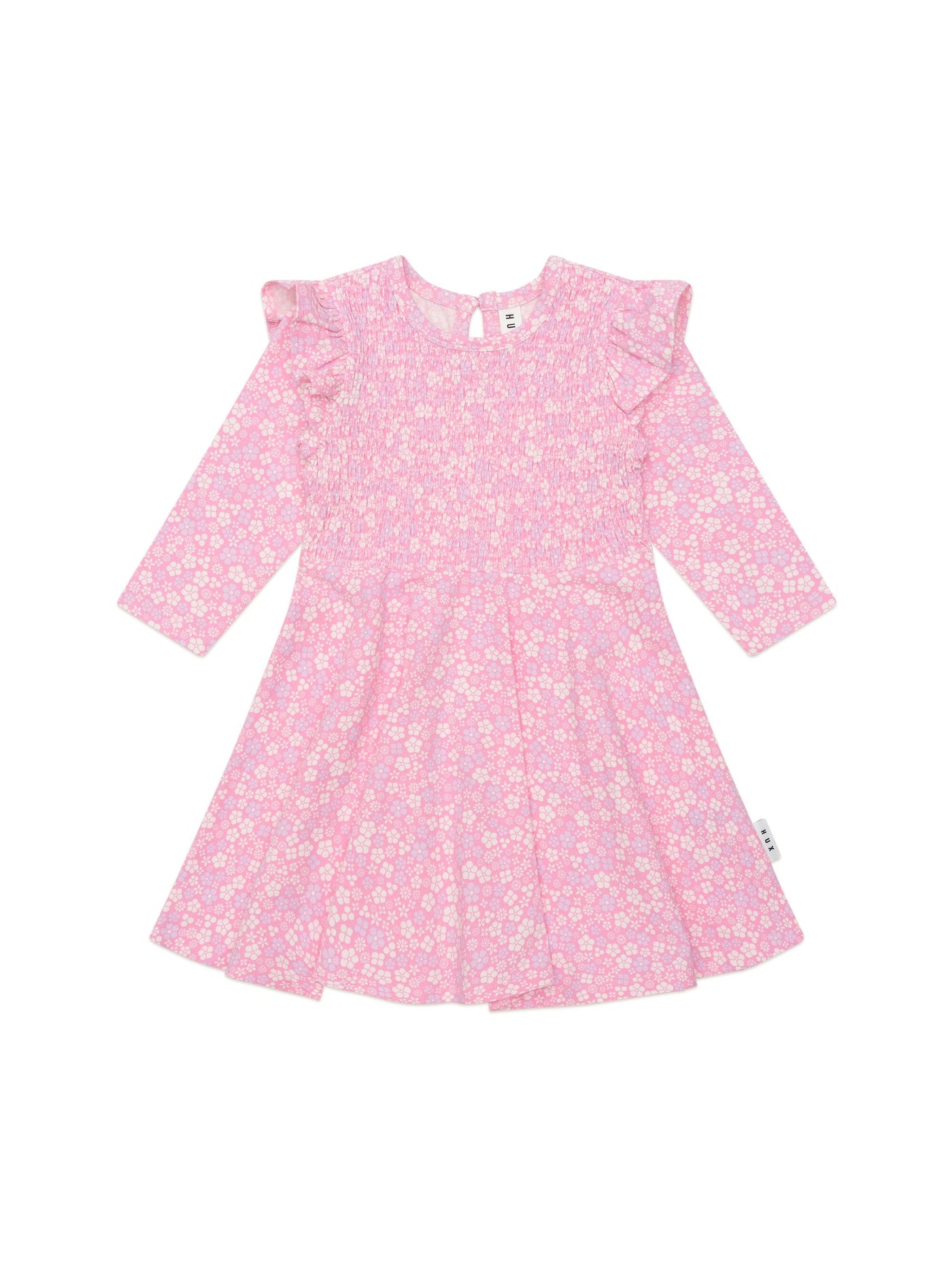 Huxbaby - Ditsy Floral Shirred Long Sleeve Dress - HB1163W25 Long Sleeve Dress Huxbaby 