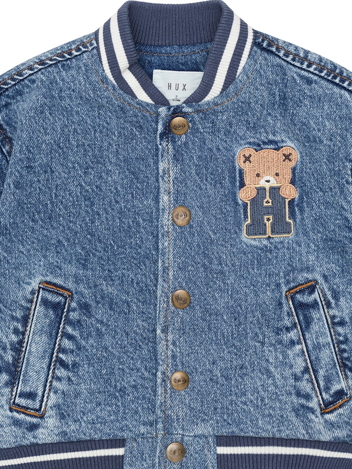 Huxbaby - Dreamy Denim Bomber Jacket - HB4019W25 Jacket Huxbaby 