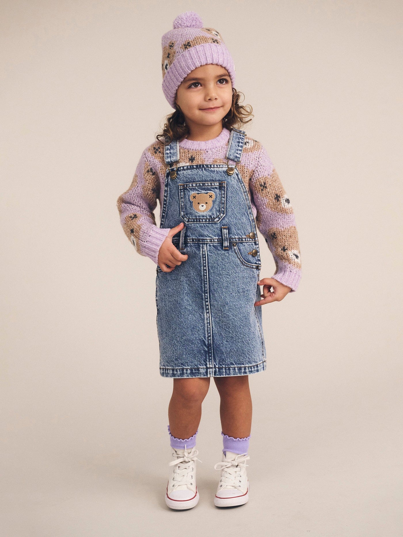 Huxbaby - Dreamy Denim Pinafore - HB1145W25 Sleeveless Dress Huxbaby 