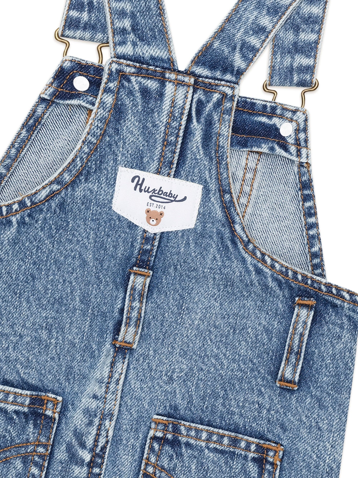 Huxbaby - Dreamy Denim Pinafore - HB1145W25 Sleeveless Dress Huxbaby 