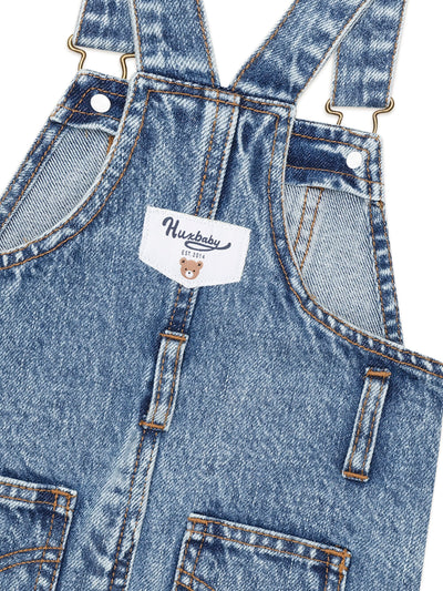 Huxbaby - Dreamy Denim Pinafore - HB1145W25 Sleeveless Dress Huxbaby 