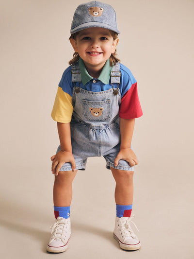 Huxbaby - Dreamy Denim Short Overalls - HB0044S25 Overalls Huxbaby 