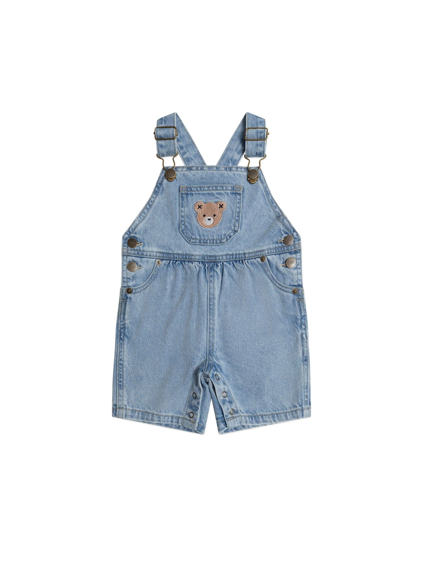 Huxbaby - Dreamy Denim Short Overalls - HB0044S25 Overalls Huxbaby 