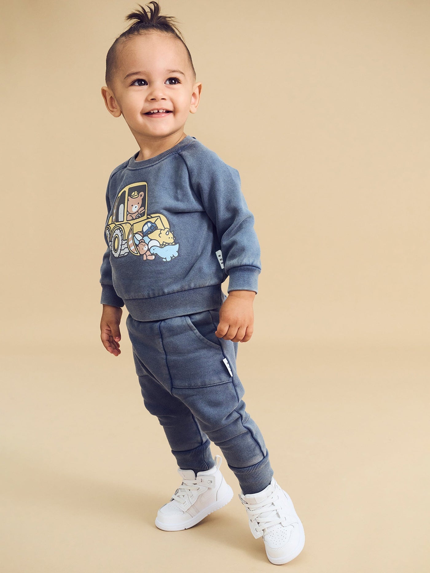 Huxbaby - Drop Crotch Pant Washed Navy - HB6074S24 Pants Huxbaby 