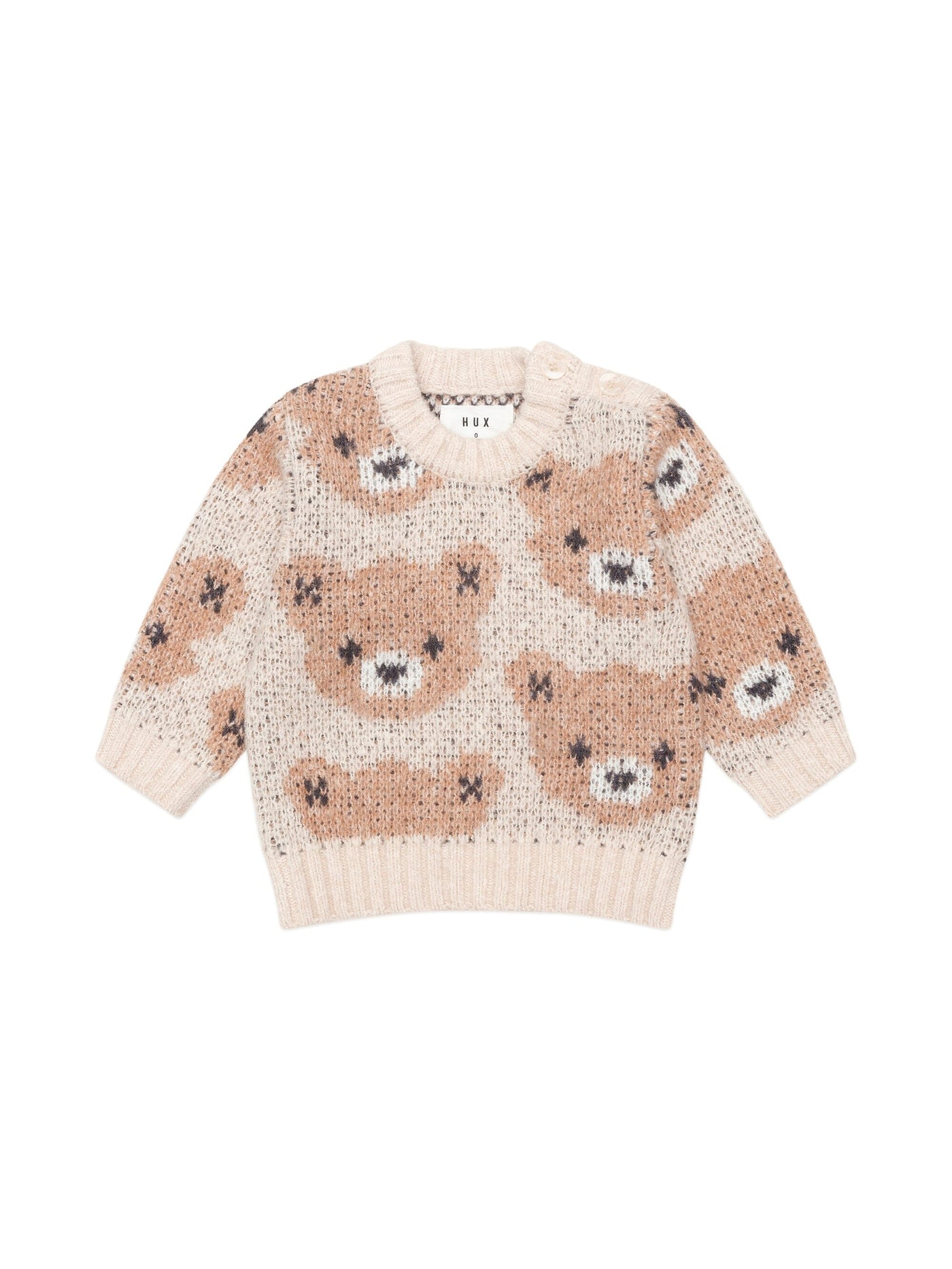 Huxbaby - Ecru Huxbear Knit Jumper - HB5046W25 Knitted Jumper Huxbaby 