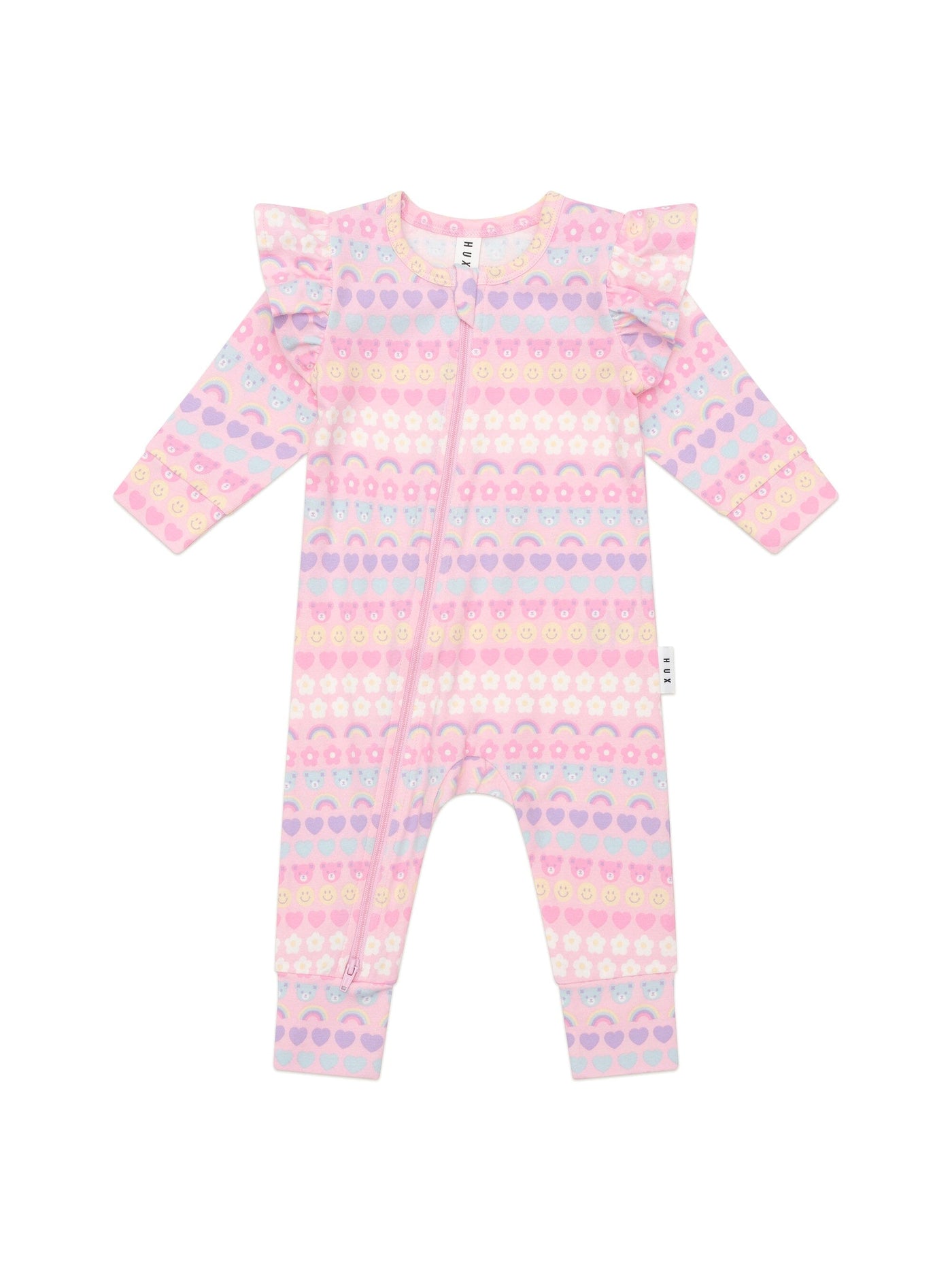 Huxbaby - Emoji Rainbow Frill Romper - HB0161W25 Romper Huxbaby 