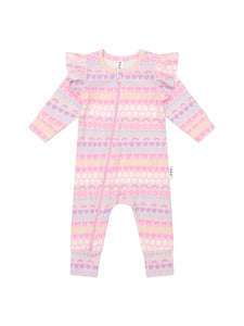 Huxbaby - Emoji Rainbow Frill Romper - HB0161W25