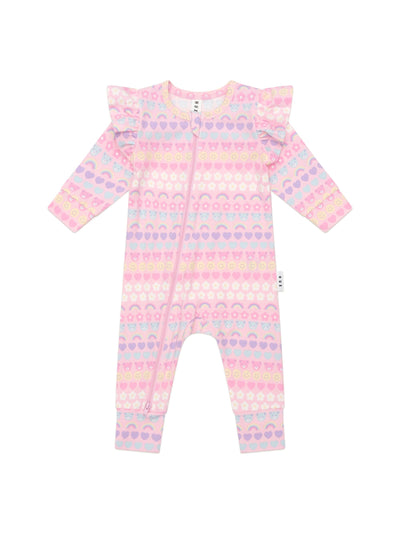 Huxbaby - Emoji Rainbow Frill Romper - HB0161W25 Romper Huxbaby 