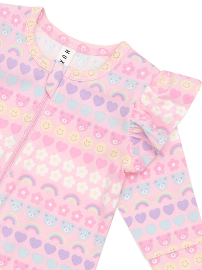 Huxbaby - Emoji Rainbow Frill Romper - HB0161W25 Romper Huxbaby 