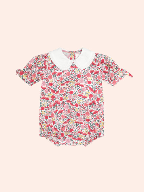 Huxbaby - Festive Floral Frill Collar Bubble Romper | Multi