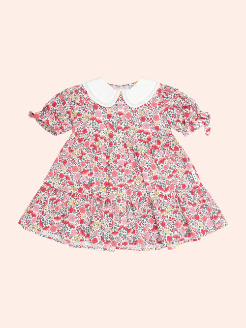 Huxbaby - Festive Floral Frill Collar Dress | Multi
