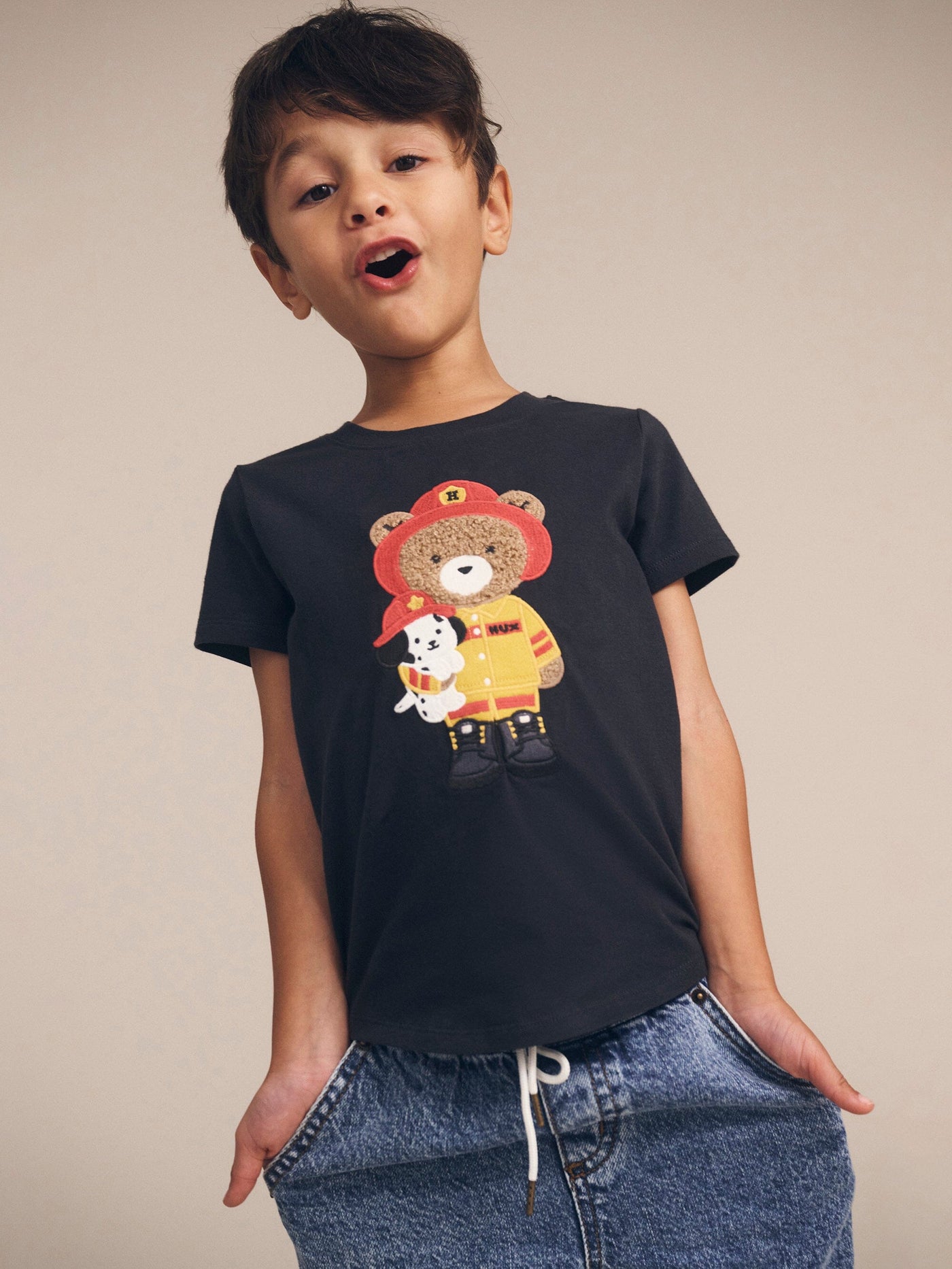 Huxbaby - Fireman Hux T-Shirt - HB2088W25 Short Sleeve T-Shirt Huxbaby 