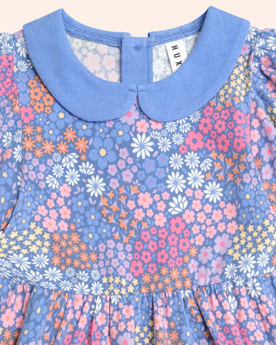 Huxbaby - Floral Bloom Puff Sleeve Dress - HB1248S25 Short Sleeve Dress Huxbaby 