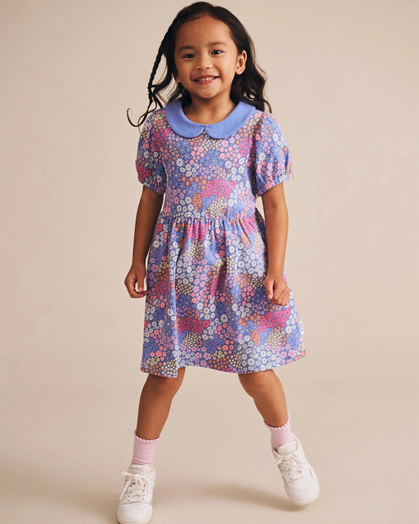 Huxbaby - Floral Bloom Puff Sleeve Dress - HB1248S25 Short Sleeve Dress Huxbaby 