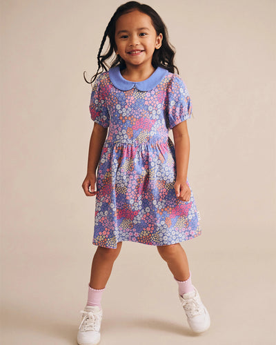 Huxbaby - Floral Bloom Puff Sleeve Dress - HB1248S25 Short Sleeve Dress Huxbaby 