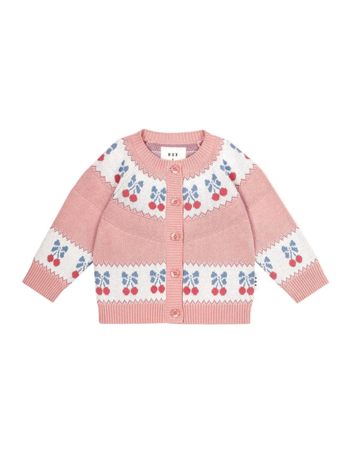 Huxbaby - Folk Cherry Bow Cardi