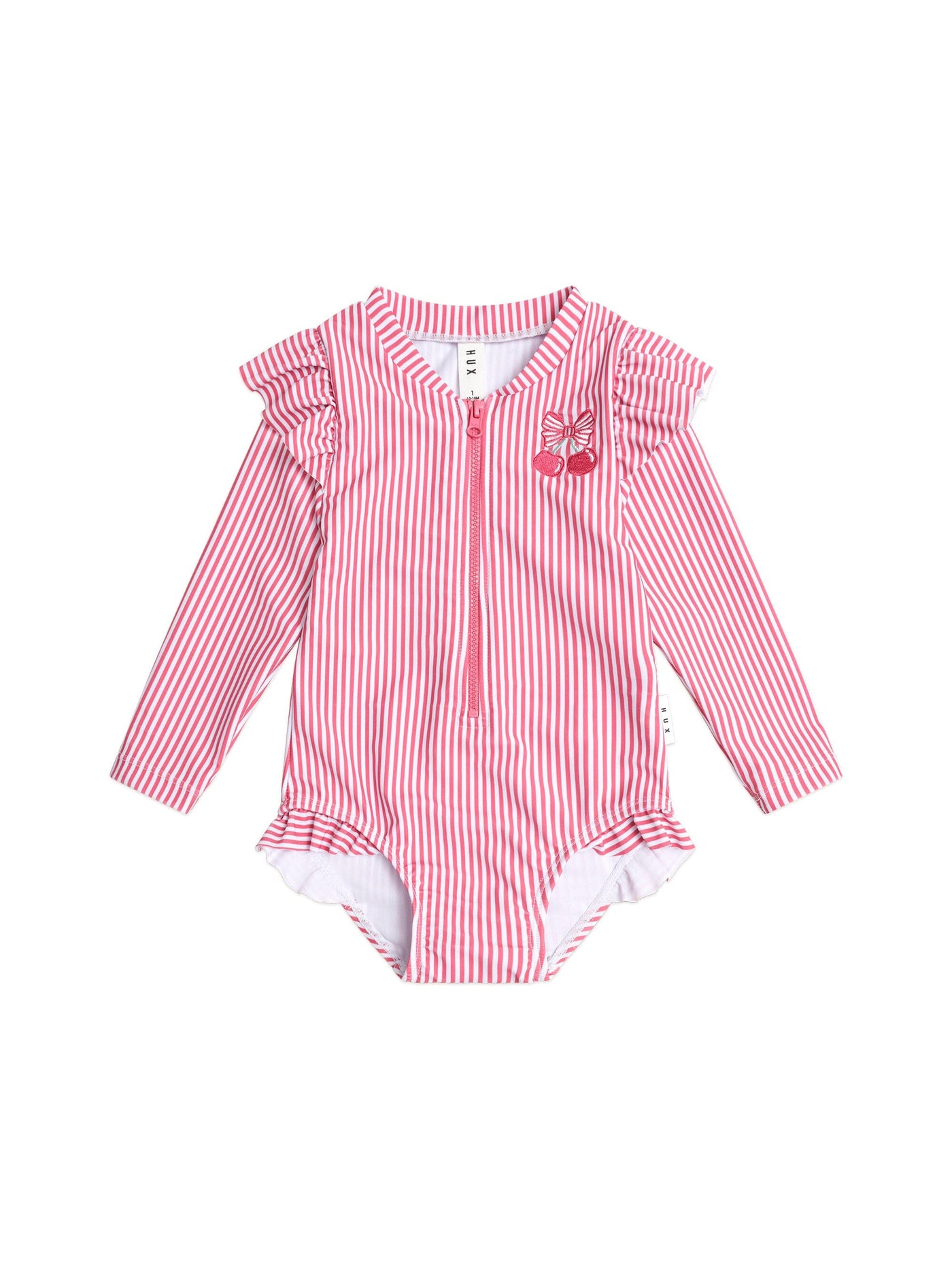 Huxbaby - Frill Swimsuit Cherry Pie Stripe - HB7185S25 One-Piece Swimsuit Huxbaby 