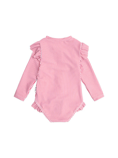 Huxbaby - Frill Swimsuit Cherry Pie Stripe - HB7185S25 One-Piece Swimsuit Huxbaby 