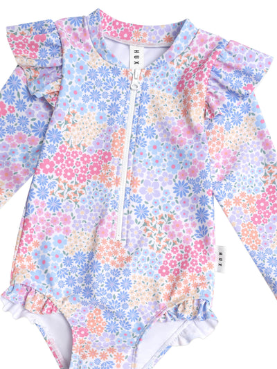 Huxbaby - Frill Swimsuit Floral Bloom - HB7291S25 One-Piece Swimsuit Huxbaby 