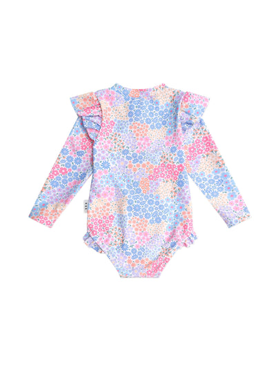 Huxbaby - Frill Swimsuit Floral Bloom - HB7291S25 One-Piece Swimsuit Huxbaby 