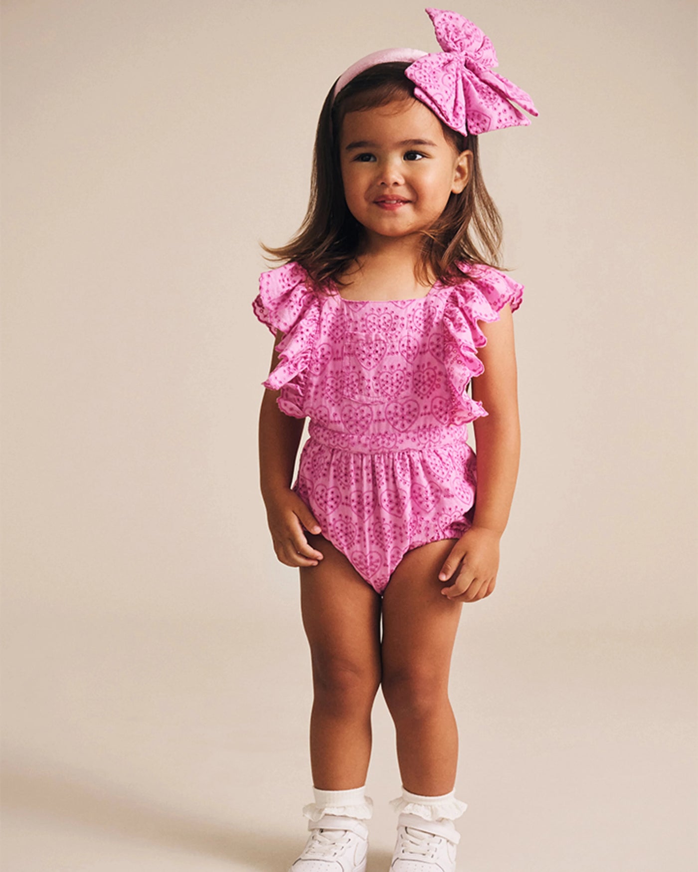 Huxbaby - Frilly Broderie Playsuit - HB0241S25 Playsuit Huxbaby 