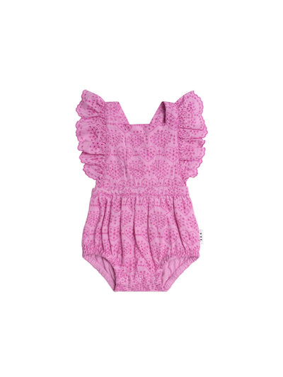 Huxbaby - Frilly Broderie Playsuit - HB0241S25 Playsuit Huxbaby 