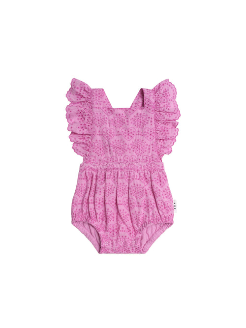 Huxbaby - Frilly Broderie Playsuit - HB0241S25