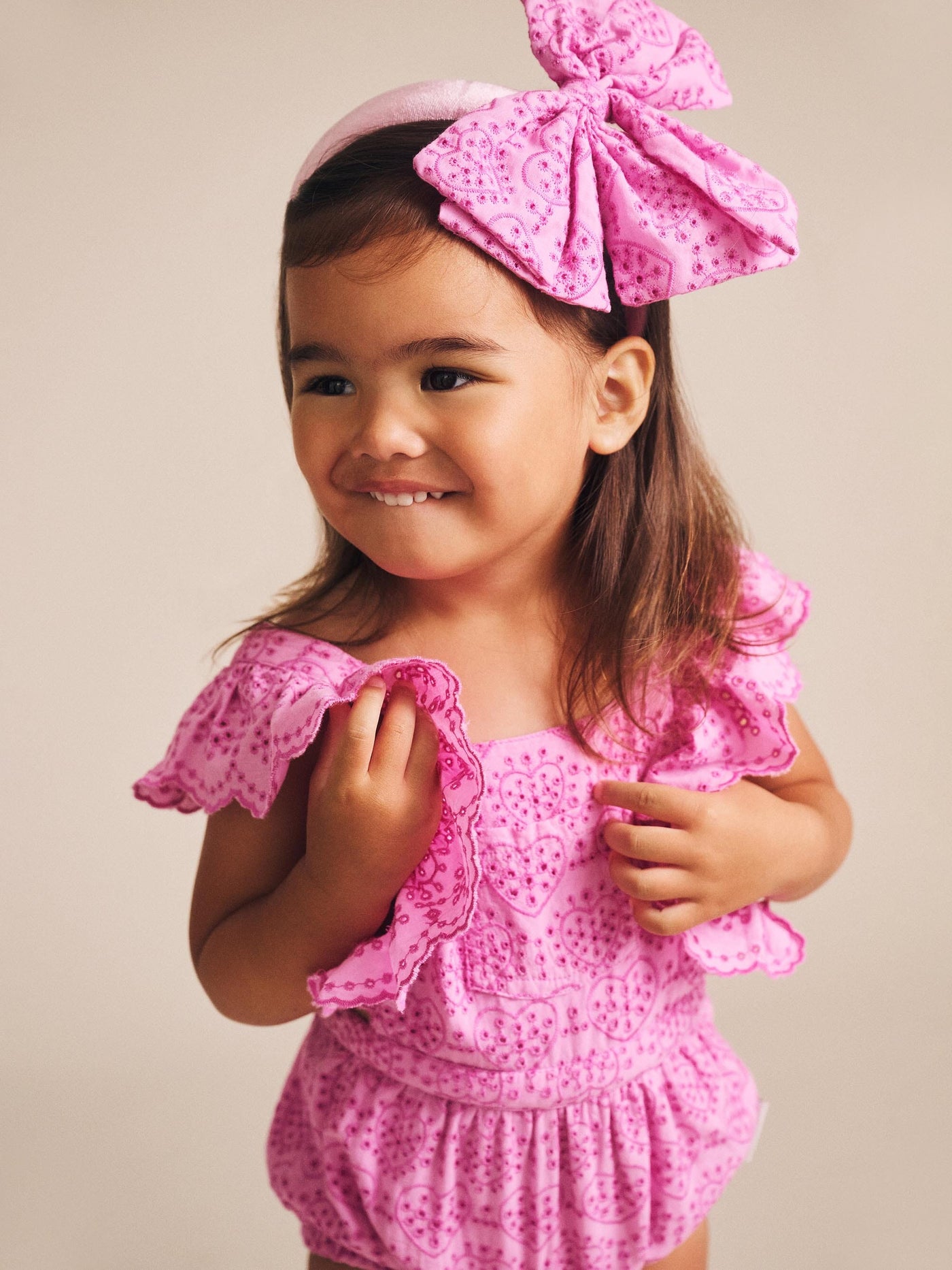 Huxbaby - Frilly Broderie Playsuit - HB0241S25 Playsuit Huxbaby 