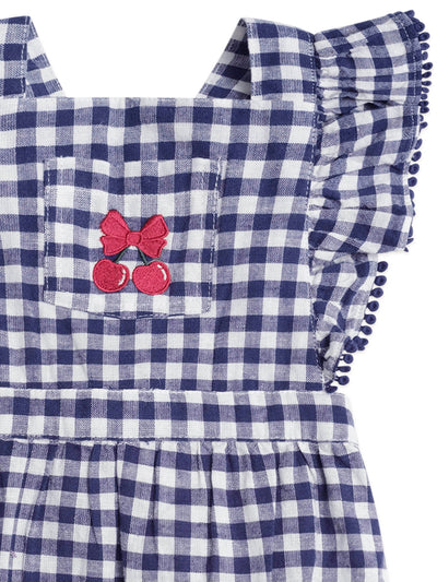 Huxbaby - Frilly Playsuit Cherry Pie Check - HB0304S25 Playsuit Huxbaby 