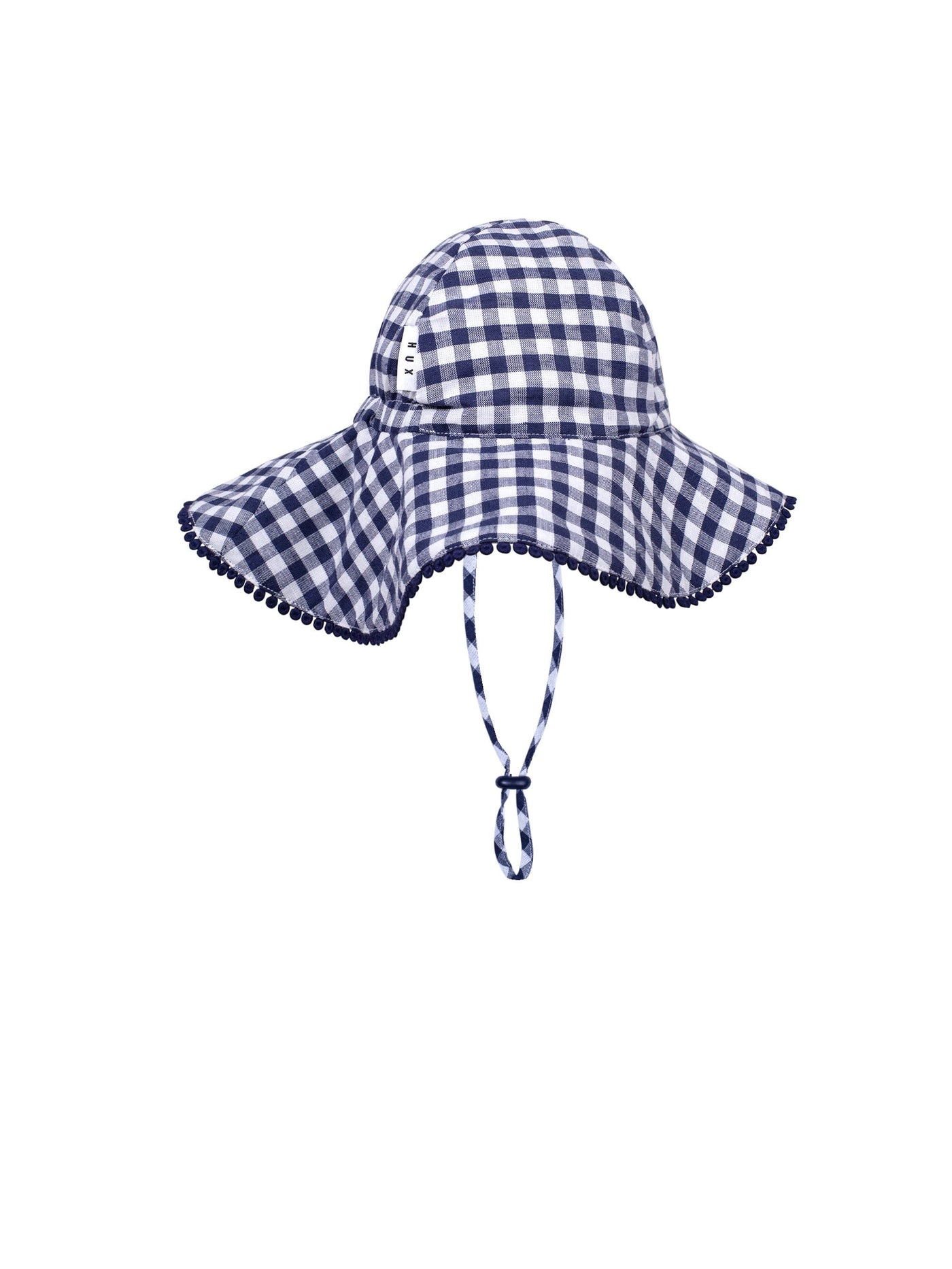 Huxbaby - Frilly Sunhat Cherry Pie Check - HB8310S25 Hats Huxbaby 
