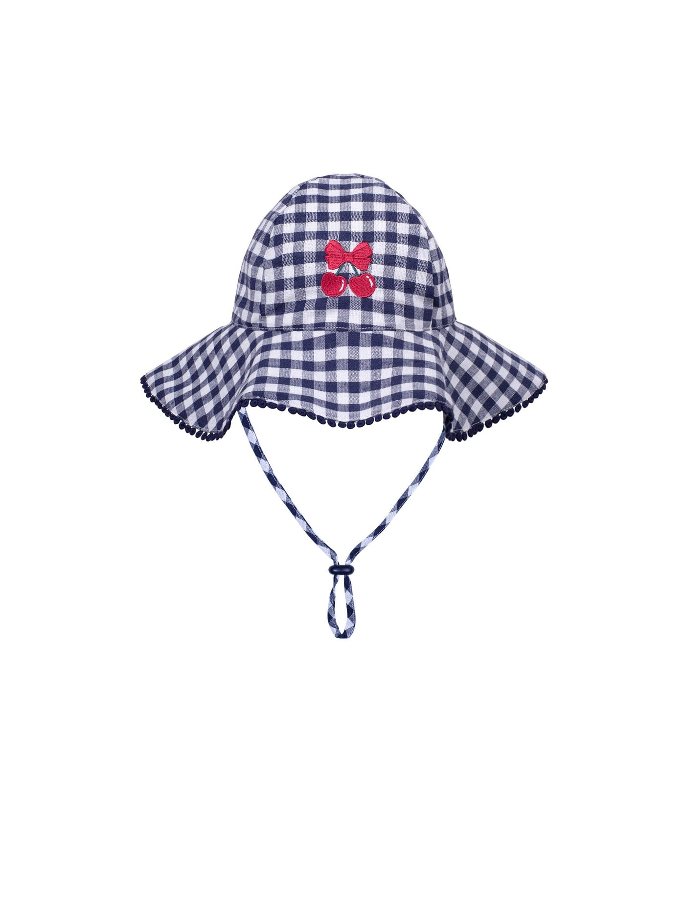 Huxbaby - Frilly Sunhat Cherry Pie Check - HB8310S25 Hats Huxbaby 