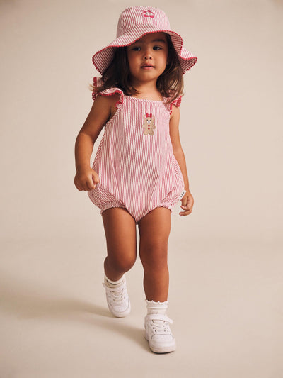 Huxbaby - Frilly Sunhat Cherry Pie Stripe - HB8311S25 Hats Huxbaby 