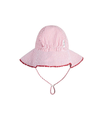 Huxbaby - Frilly Sunhat Cherry Pie Stripe - HB8311S25 Hats Huxbaby 