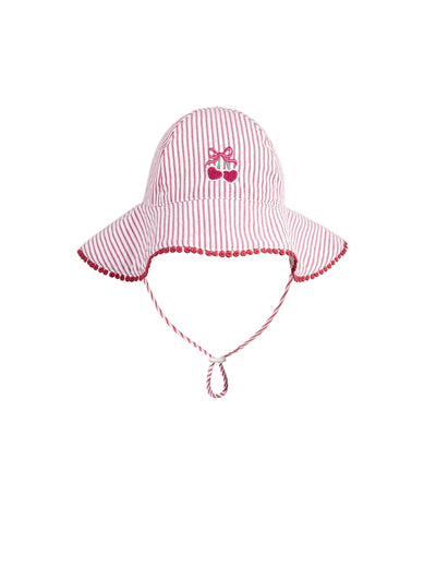 Huxbaby - Frilly Sunhat Cherry Pie Stripe - HB8311S25 Hats Huxbaby 