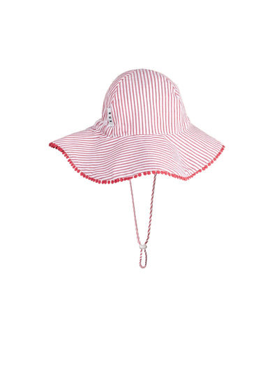 Huxbaby - Frilly Sunhat Cherry Pie Stripe - HB8311S25 Hats Huxbaby 