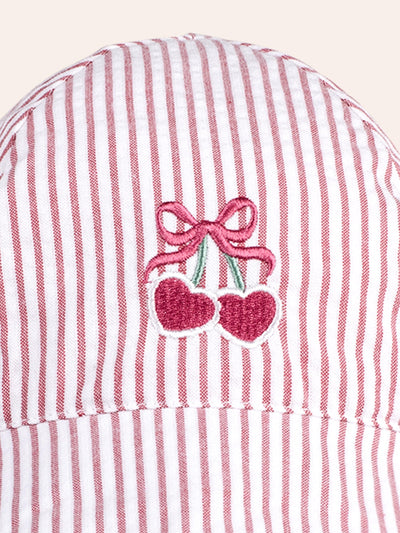 Huxbaby - Frilly Sunhat Cherry Pie Stripe - HB8311S25 Hats Huxbaby 
