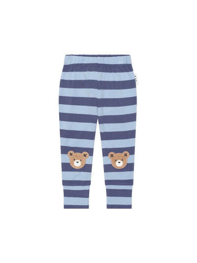 Huxbaby - Furry Hux Bear Blue Stripe Legging - HB6062W25 Leggings Huxbaby 