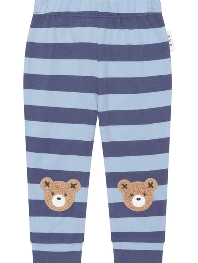 Huxbaby - Furry Hux Bear Blue Stripe Legging - HB6062W25 Leggings Huxbaby 