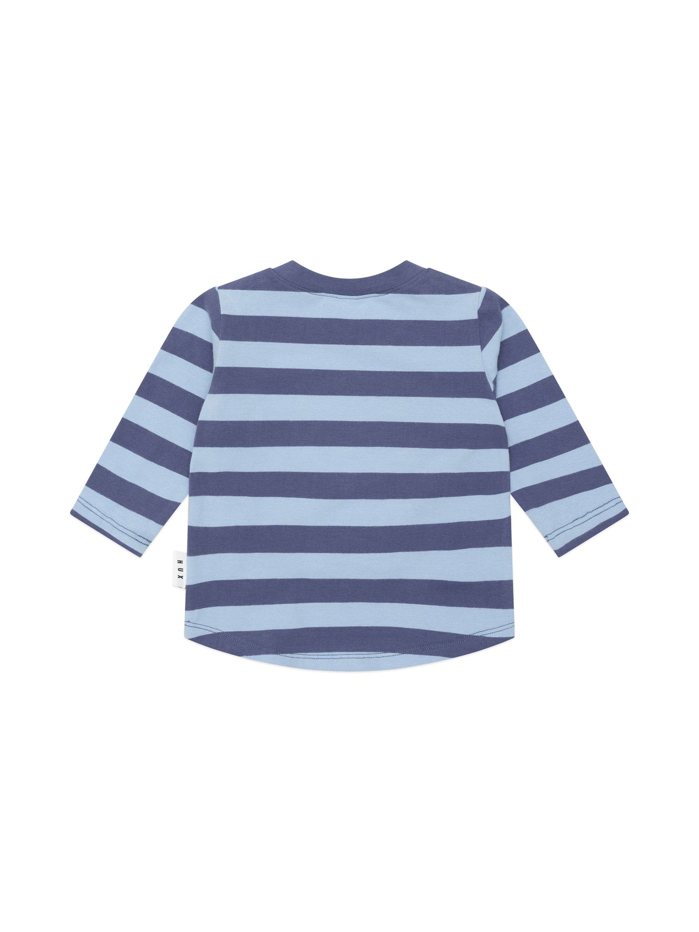 Huxbaby - Furry Hux Blue Stripe Bear Top - HB2112W25 Long Sleeve Top Huxbaby 