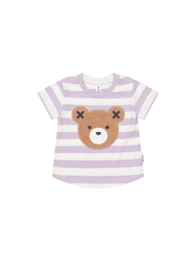 Huxbaby - Furry Hux Orchid Stripe T-Shirt - HB2238W25 Short Sleeve T-Shirt Huxbaby 