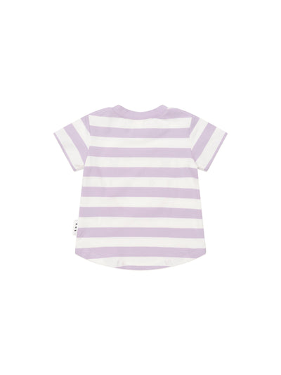 Huxbaby - Furry Hux Orchid Stripe T-Shirt - HB2238W25 Short Sleeve T-Shirt Huxbaby 