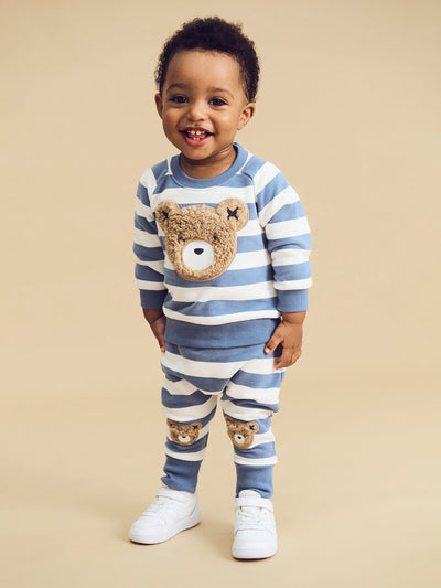 Huxbaby - Furry Hux Stripe Sweatshirt - HB3020S24 Jumper Huxbaby 