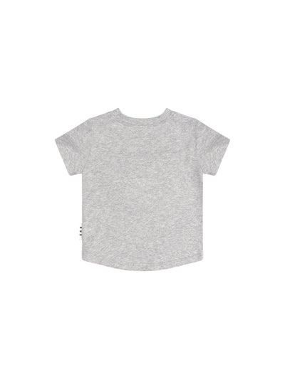 Huxbaby - Furry Hux T-Shirt Grey Marle - HB2029S24 Short Sleeve T-Shirt Huxbaby 