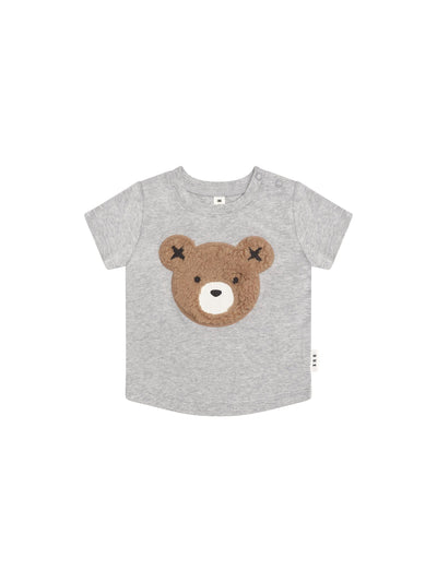 Huxbaby - Furry Hux T-Shirt Grey Marle - HB2029S24 Short Sleeve T-Shirt Huxbaby 