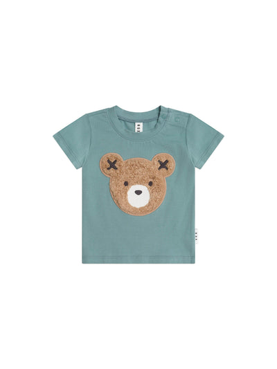 Huxbaby - Furry Huxbear Green Tee - HB2115S25 Short Sleeve T-Shirt Huxbaby 