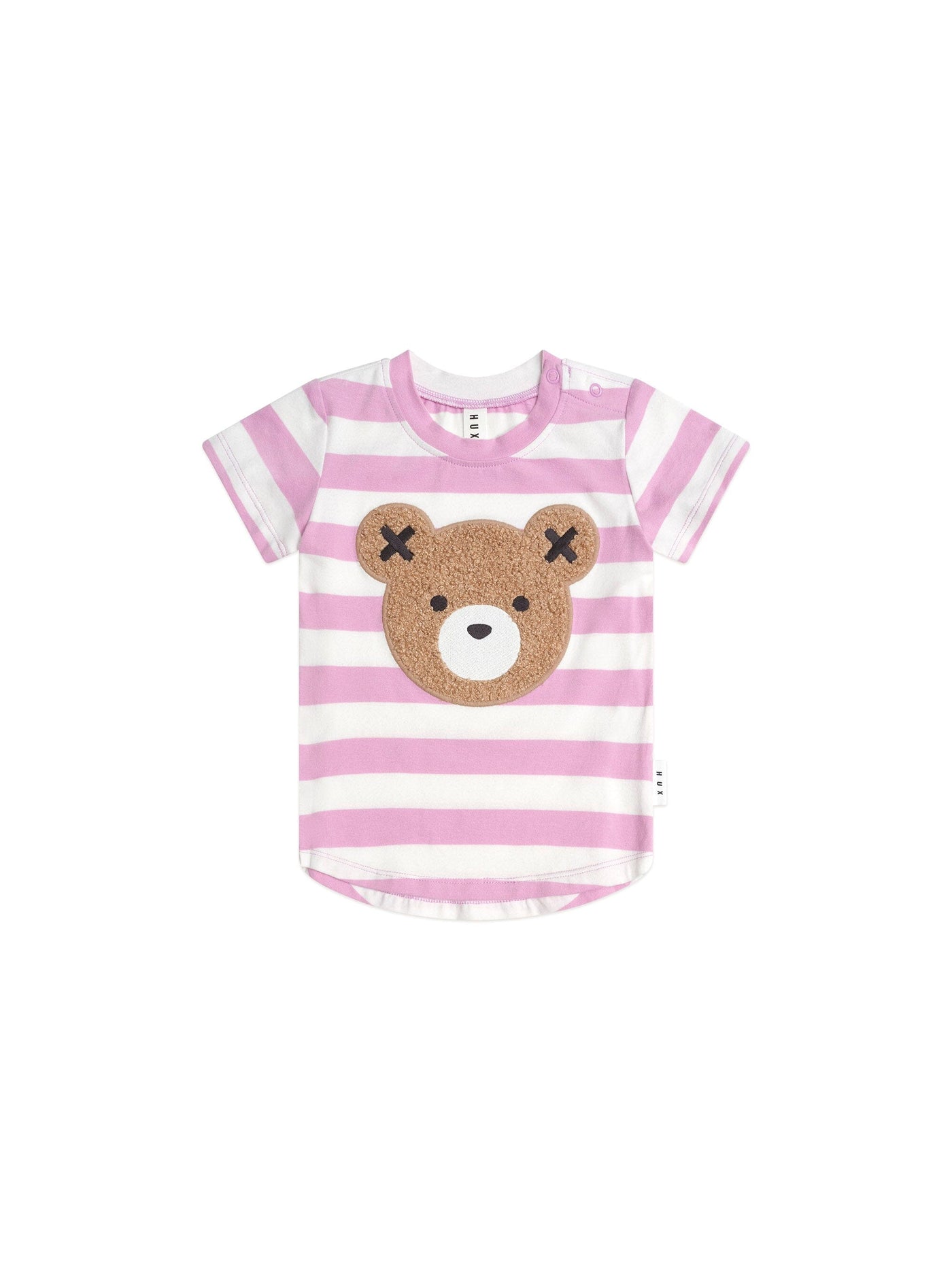 Huxbaby - Furry Huxbear Tee Magenta Stripe - HB2265S25 Short Sleeve T-Shirt Huxbaby 