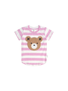 Huxbaby  - Furry Huxbear Tee Magenta Stripe - HB2265S25