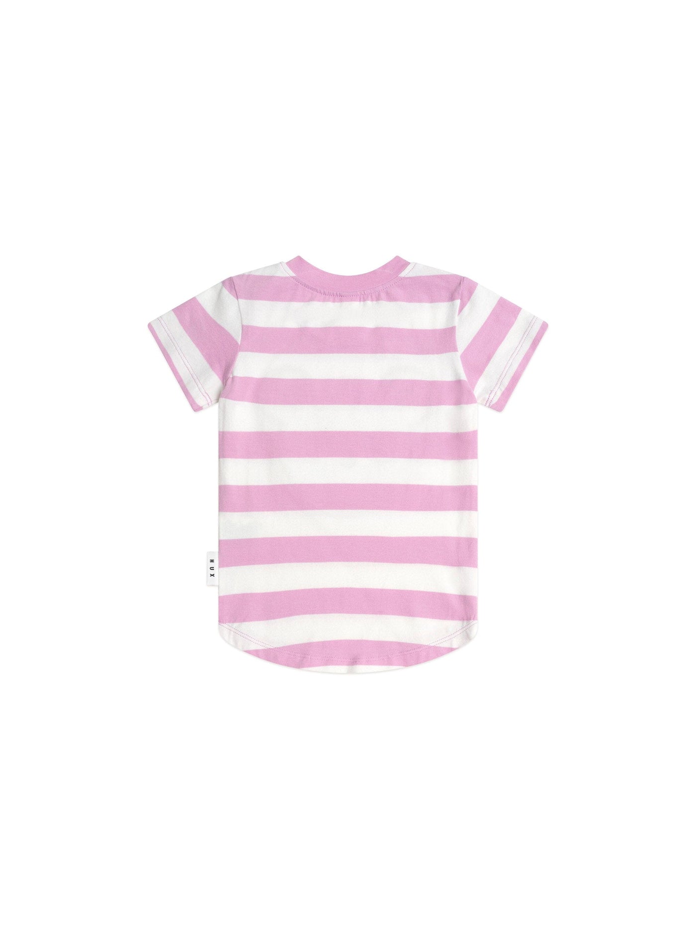 Huxbaby - Furry Huxbear Tee Magenta Stripe - HB2265S25 Short Sleeve T-Shirt Huxbaby 