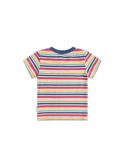 Huxbaby - Furry Huxbear Vintage Stripe - HB2117S25 Short Sleeve T-Shirt Huxbaby 
