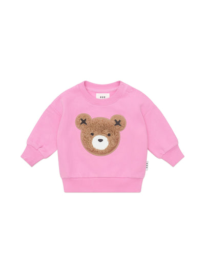 Huxbaby - Fuschia Furry Huxbear Sweatshirt - HB3225W25 Jumper Huxbaby 